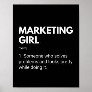 Póster Definición Divertida de Chica de Marketing Encanta
