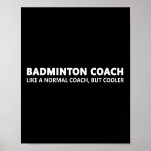 Póster Definición divertida de entrenador de bádminton en