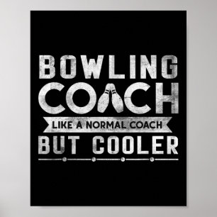 Póster Definición divertida de entrenador de bolos Entren