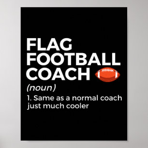 Póster Definición divertida de entrenador de fútbol de ba