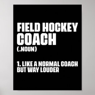 Póster Definición divertida de entrenador de hockey sobre