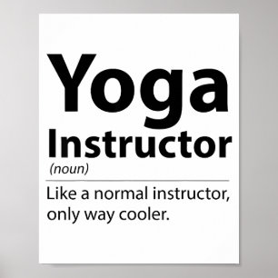 Póster Definición divertida de instructor de yoga genial 