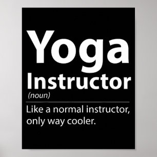 Póster Definición divertida de instructor de yoga genial