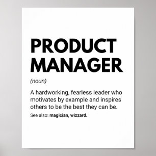 Póster Definición divertida de jefe de gerente de product