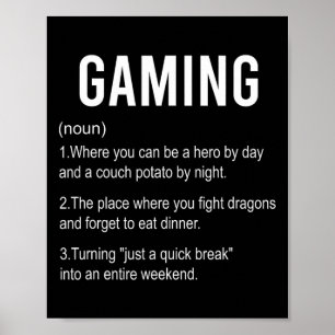 Póster Definición divertida de juegos2