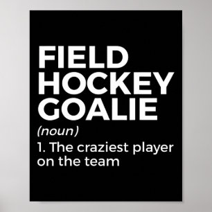 Póster Definición divertida de portero de hockey sobre hi