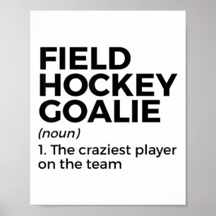 Póster Definición divertida de portero de hockey sobre hi