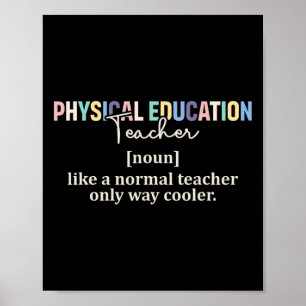 Póster Definición Divertida de Profesor de Educación Físi