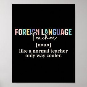 Póster Definición Divertida de Profesor de Idiomas Extran