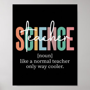 Póster Definición Divertida de Profesora de Ciencias para