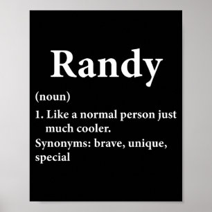 Póster Definición divertida del nombre Randy D