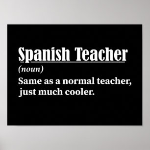 Póster Definición divertida del profesor español