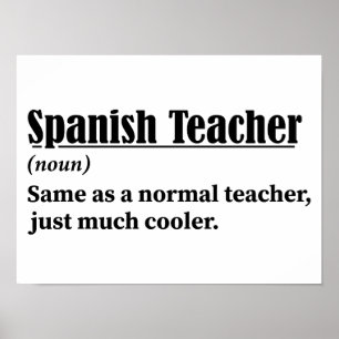 Póster Definición divertida del profesor español