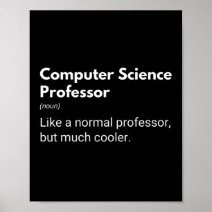 Póster Definición divertida del trabajo de profesor de ci
