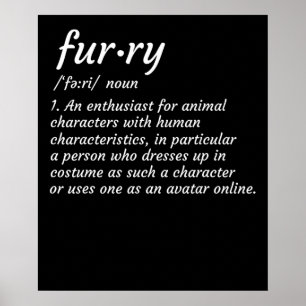Póster Definición Fandom Furry Furries Diseño Cosplay