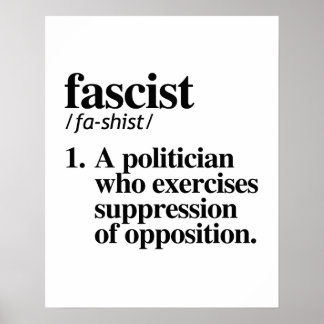Póster Definición fascista