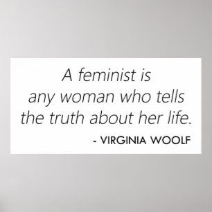 Póster Definición feminista de Virginia Woolf