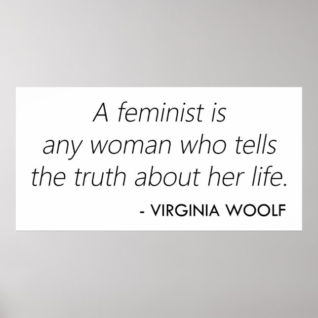 Póster Definición feminista de Virginia Woolf (Frente)