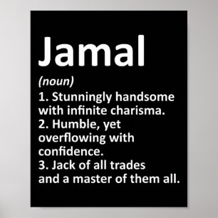 Póster Definición Jamal Nombre Personalizado Funny Cumple