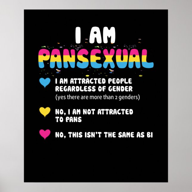 Póster Definición pansexual - Gracioso orgullo gay LGBT (Frente)