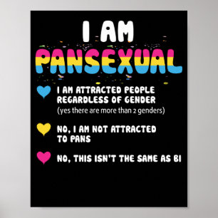 Póster Definición Pansexual Orgullo Gay LGBT