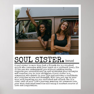 Póster Definición personalizada de la hermana Soul con fo