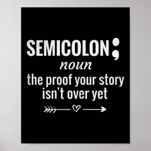 Póster Definición Sensibilización Semicolón Prevención de