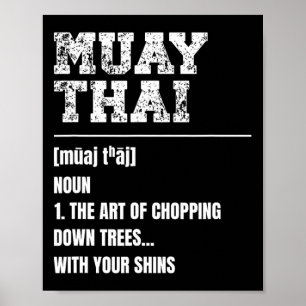 Póster Definición tailandesa muay Martial Arts Thai Boxin