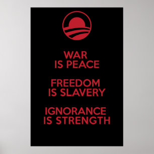 Póster Definiciones de Orwellian/de Obamian