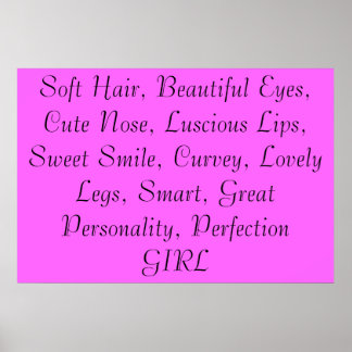 Póster Definition of a girl