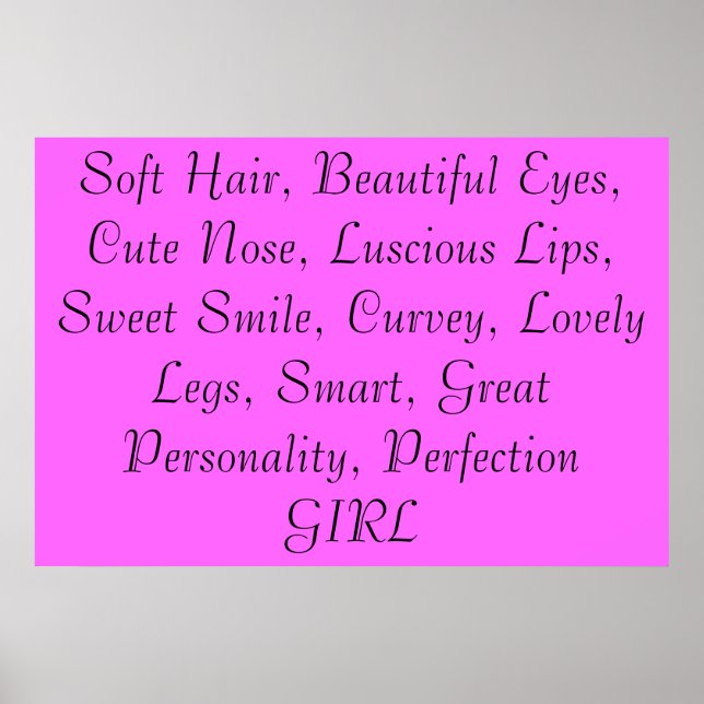 Póster Definition of a girl (Frente)