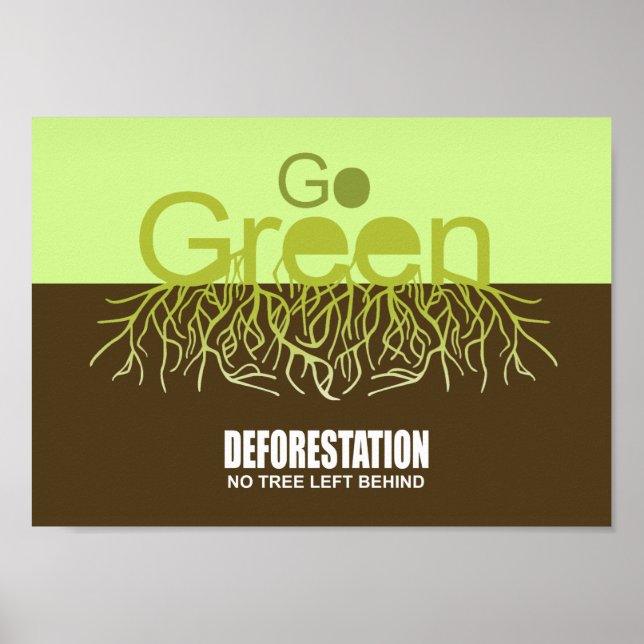 PÓSTER DEFORESTACIÓN - NO QUEDA ÁRBOL DETRÁS (Frente)