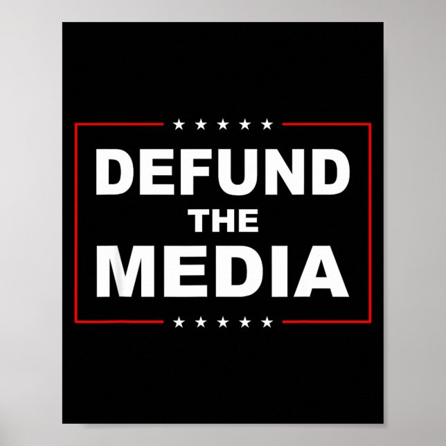 Póster Defund The Media Stop Don't Suprt Fake News  (Frente)
