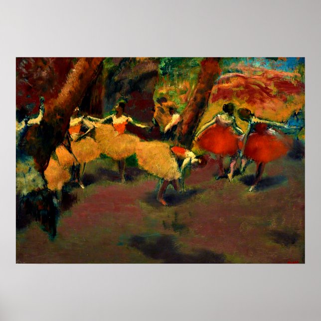 Póster Degas - Antes de la actuación (Frente)