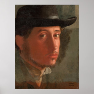 Póster Degas, autorretrato