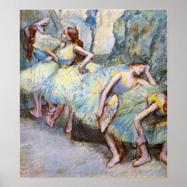Póster Degas - Bailarinas en las bambalinas 1900 (Frente)
