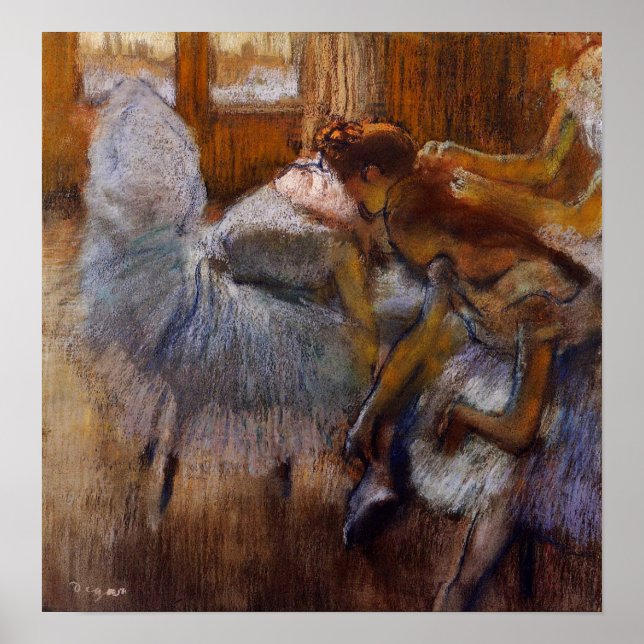 Póster Degas - Bailarinas relajándose 1885 (Frente)