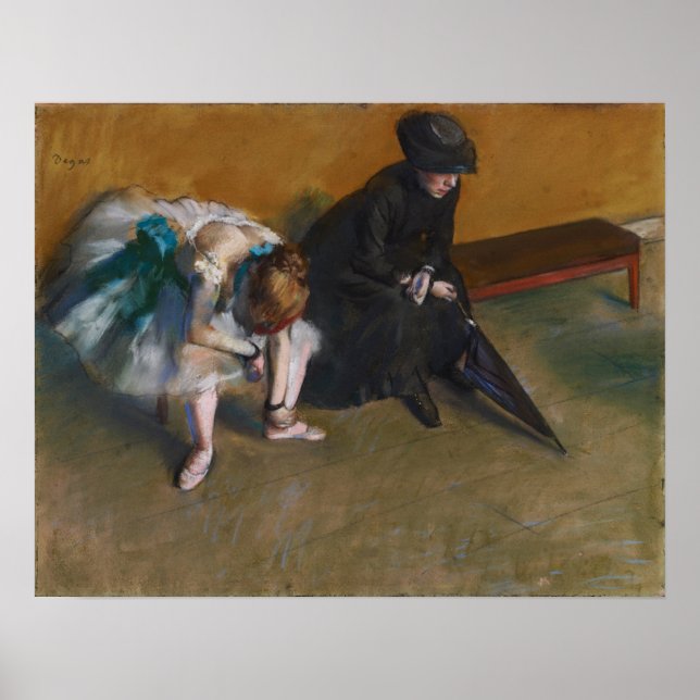 Póster Degas - Esperando (Frente)