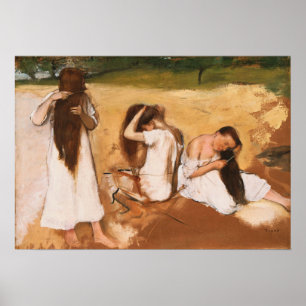 Póster Degas - Las Mujeres Que Comen El Pelo