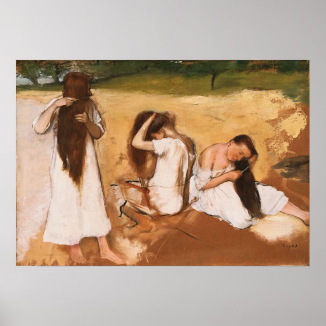 Póster Degas - Las Mujeres Que Comen El Pelo (Frente)