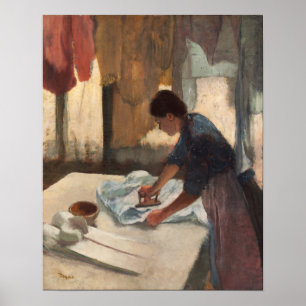 Póster Degas - Mujer planchando