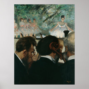 Póster Degas - Músicos de orquesta