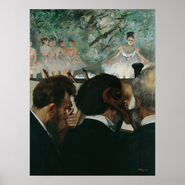 Póster Degas - Músicos de orquesta (Frente)
