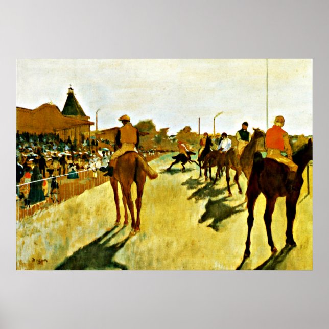 Póster Degas: Racehorses Before the Stands (Frente)