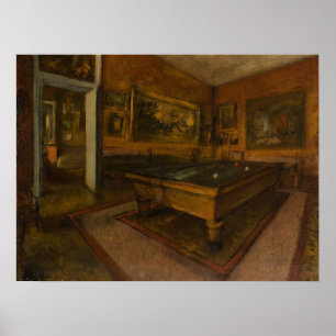 Póster Degas - Sala de Billar en Menil-Hubert