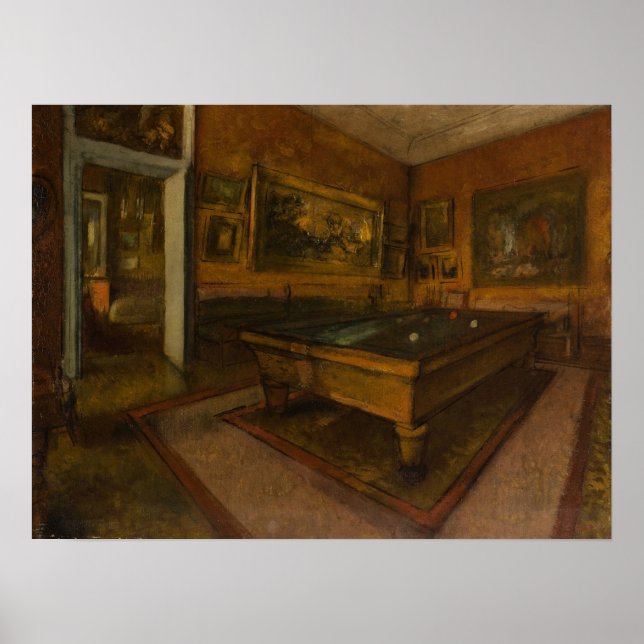Póster Degas - Sala de Billar en Menil-Hubert (Frente)