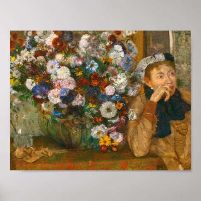 Póster Degas, una mujer sentada al lado de una bolsa de f (Frente)