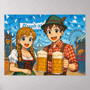 Póster Degustación de cerveza durante el Oktoberfest en M