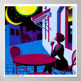 Póster Degustación de vino por la noche en Bari, Italia
