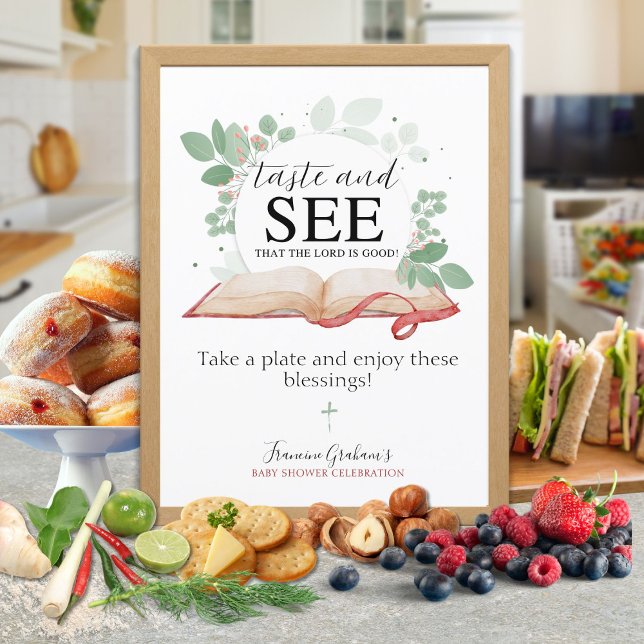 Póster Deguste y vea que el Señor es un buen Rótulo alime (Subido por el creador)